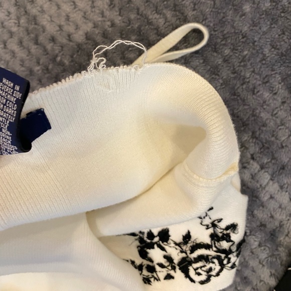 NWT Cute Gap black and white floral capri and halter top set SzS top s8 capri - Picture 5 of 14